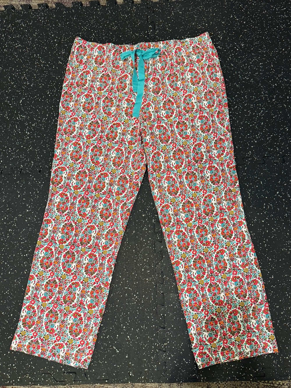 Lands End size L cotton floral pants